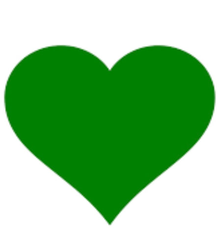 Cutouts: Heart, Green