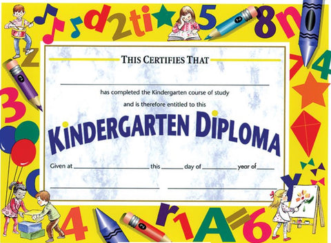 Awards: Kindergarten Diploma, School Tools
