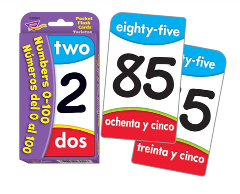 Flashcards: Numbers 1-100, Spanish