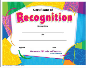 Awards: Certificate of Recognition, Geometric