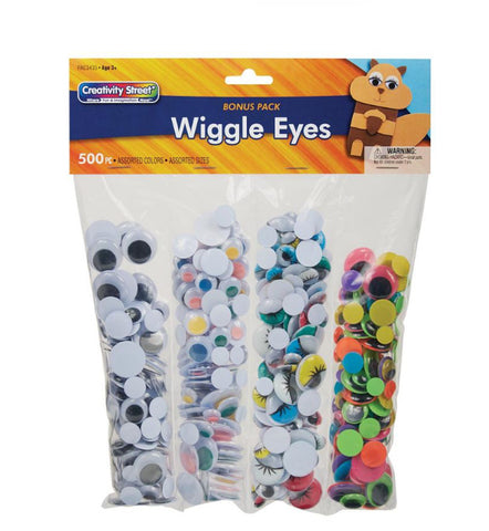 Wiggle Eyes:  Bonus Pack, Peel & Stick, 500 count