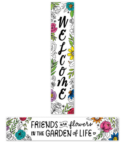 Banner: Bright Bloom Welcome, 2 sided