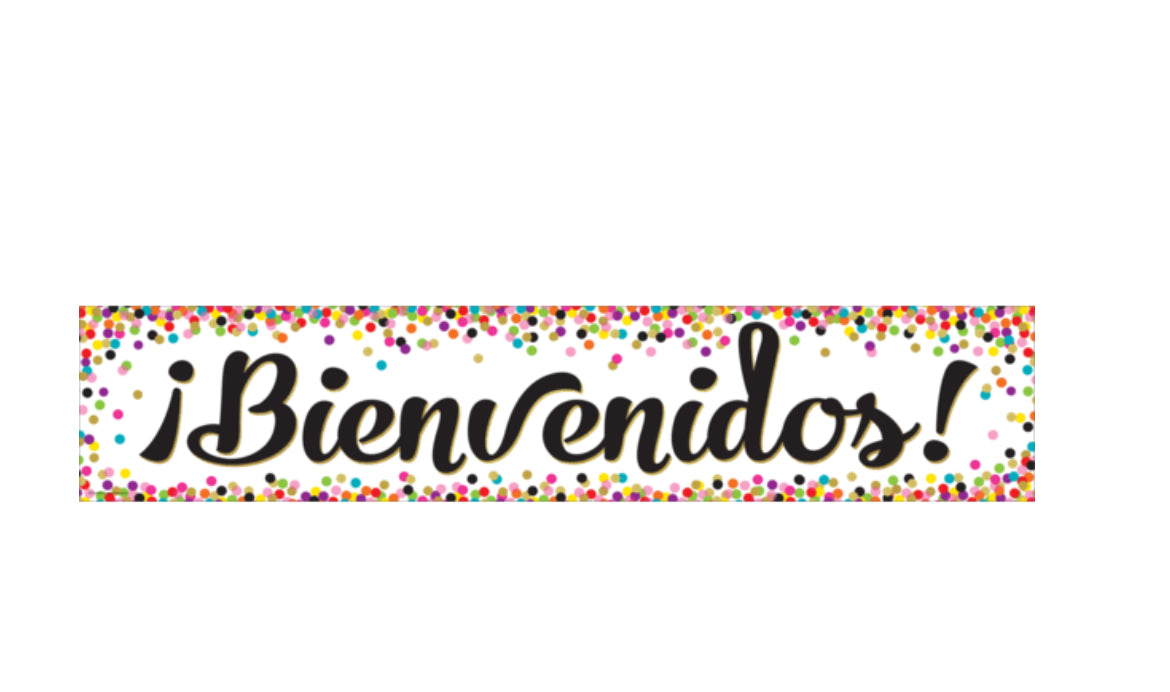 Banner: Welcome Confetti Spanish