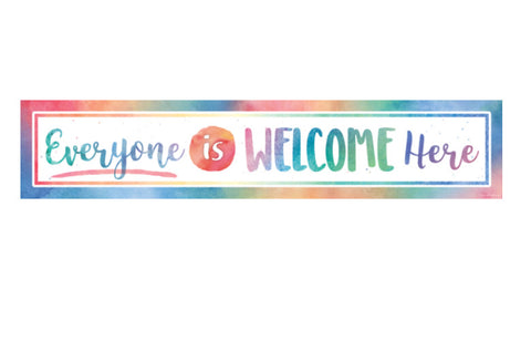 Banner: Watercolor “Everyone Is Welcome Here”