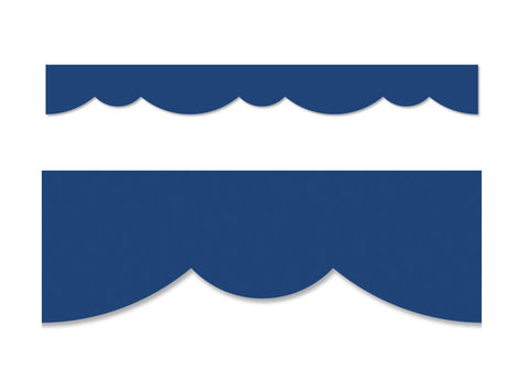 Border: Scallop, blue (EZ border)