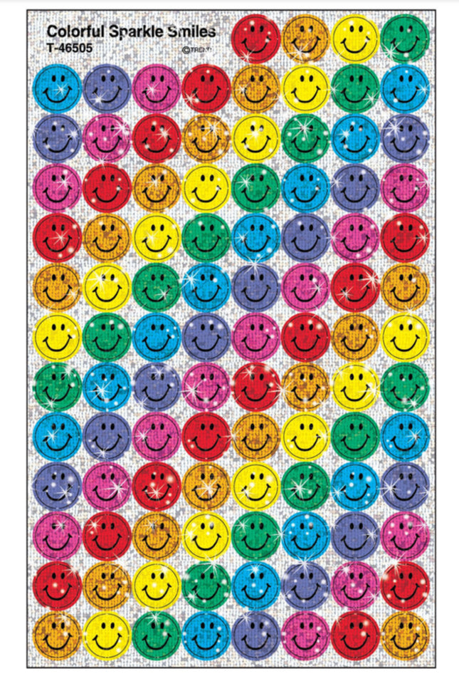 Stickers: Mini Incentive Sparkle Smiley Face