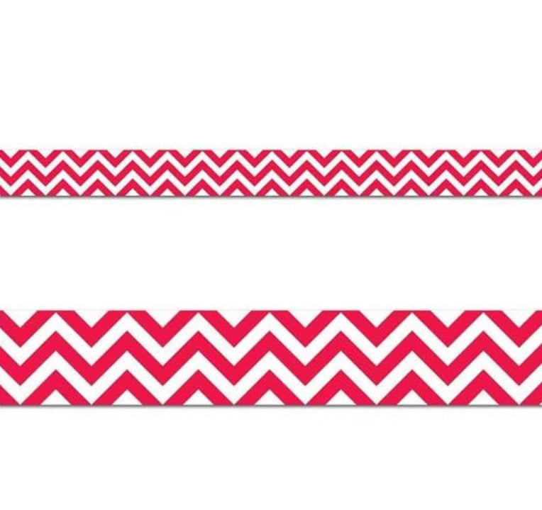 Border: Chevron, Poppy Red