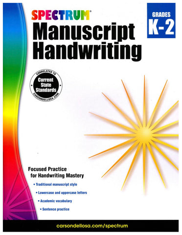 Spectrum Handwriting: Manuscript, pk-3