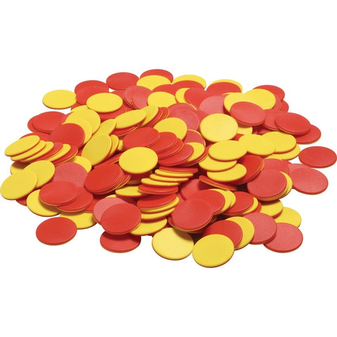 Two Color Counters, plastic R & Y, 200 count