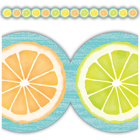 Border: Lemon Zest, Citrus slices