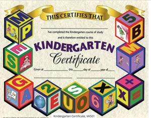 Awards: Kindergarten Certificate, Blocks