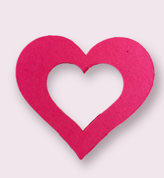 Cutouts: Heart, Red & Pink Scallop