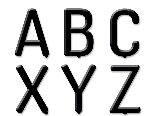 Sticker Letters: 2” Letter Board, black and white avail