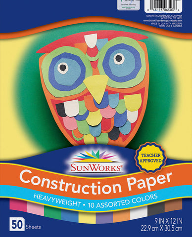 Pacon SunWorks Construction Paper, 12x18 Black, 50 Sheets • Price »
