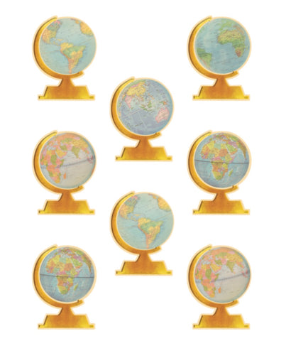Cutouts: Travel the Map Globes Accents, 6”