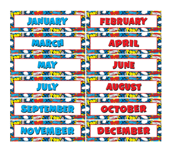 Calendar Months: Superhero