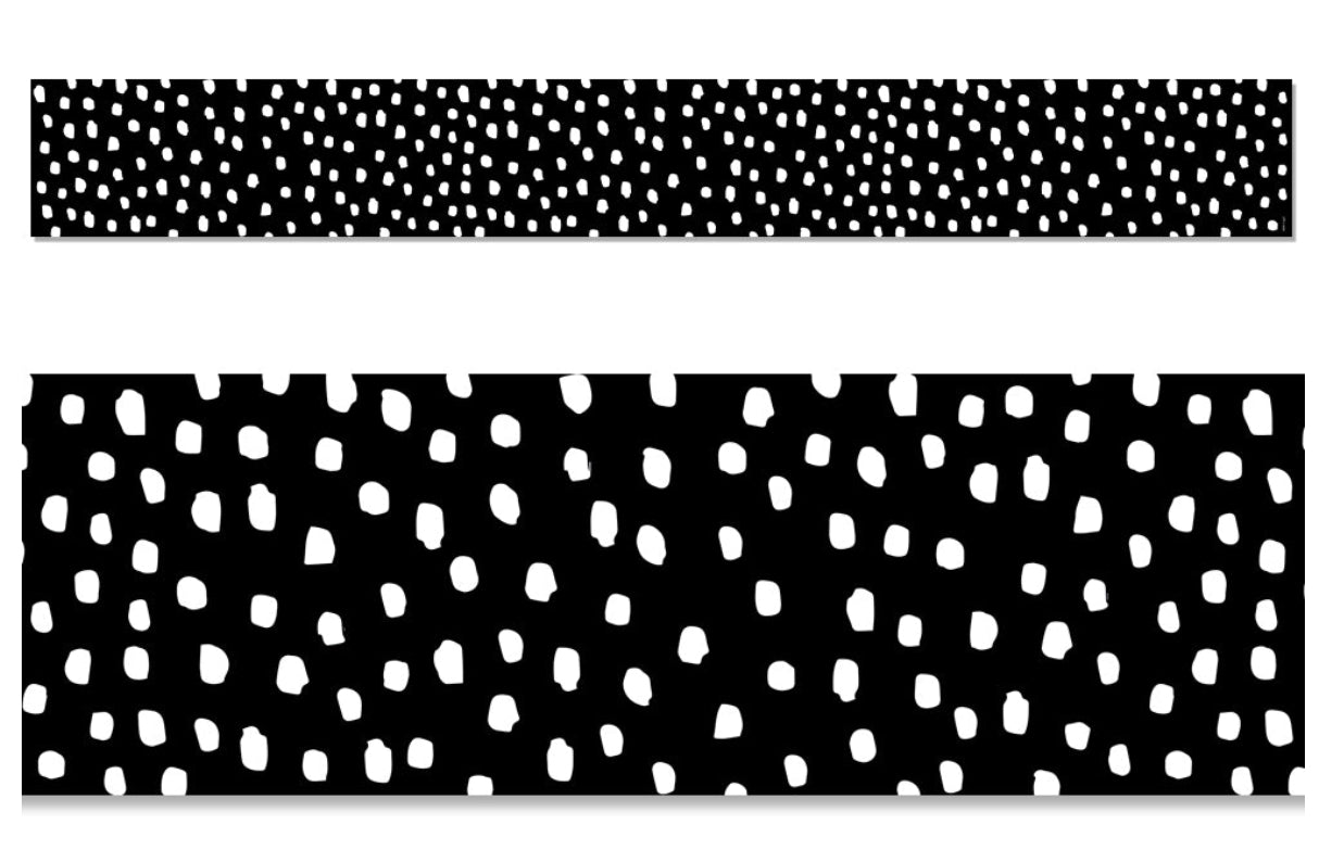 Border: Black Messy Dots on Black (EZ border)