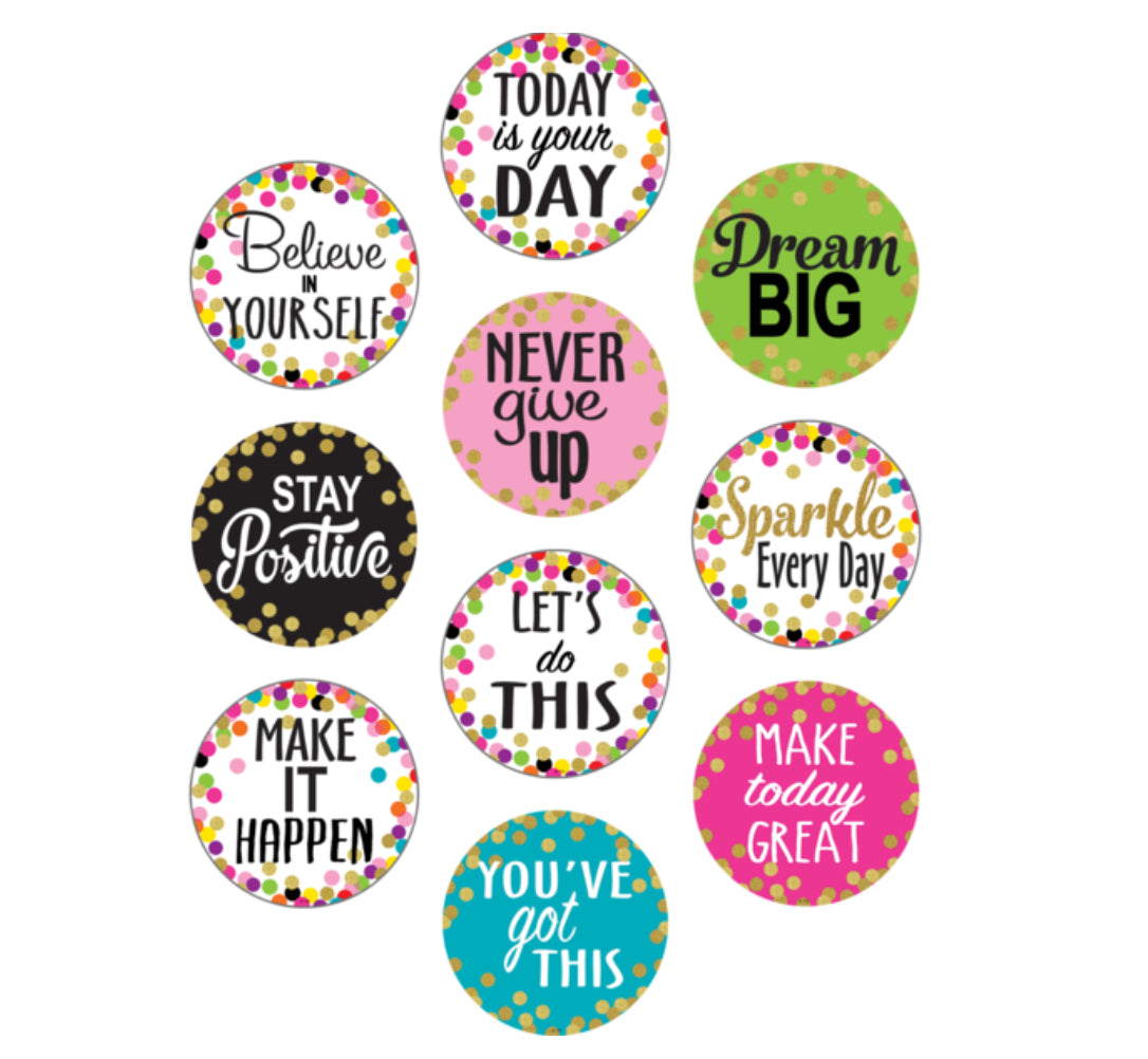 Cutouts: Confetti, Positive Saying Accents, 6”