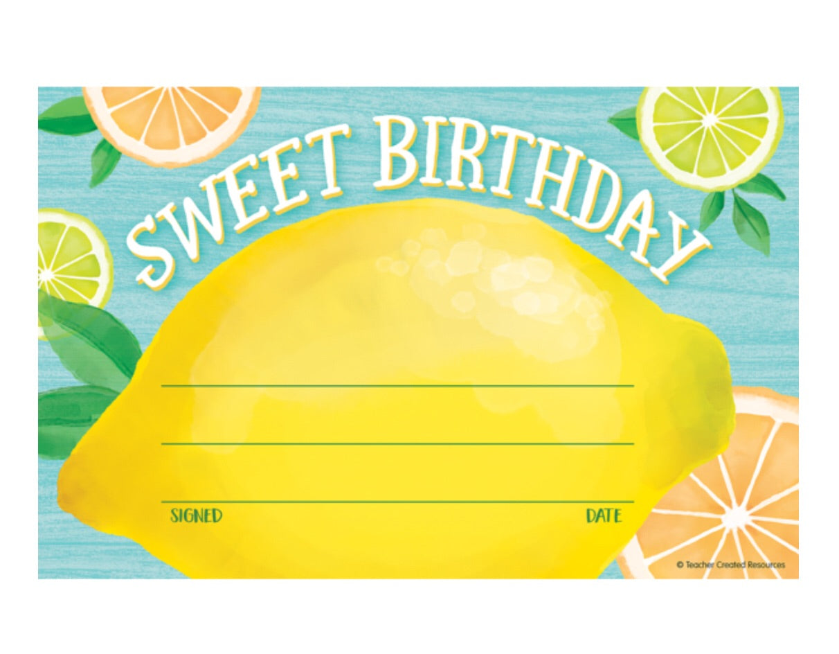 Awards: Lemon Zest, Sweet Birthday