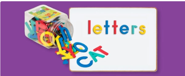 Magnetic Letters, uppercase, multi color