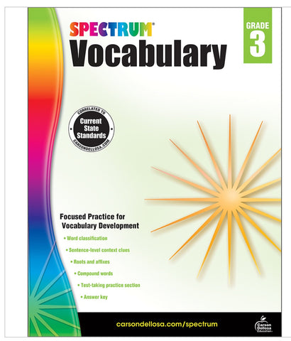 Spectrum Vocabulary, grade 3