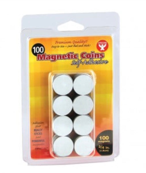 Magnet Tools: Adhesive Magnetic Dots, Set of 100