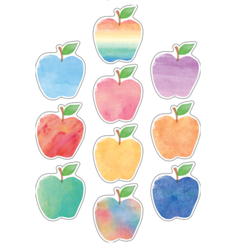 Cutouts: Watercolor Apples 3” & 6”