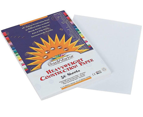 Sunworks Construction Paper 12X18 Bright White 100 Per Pack 