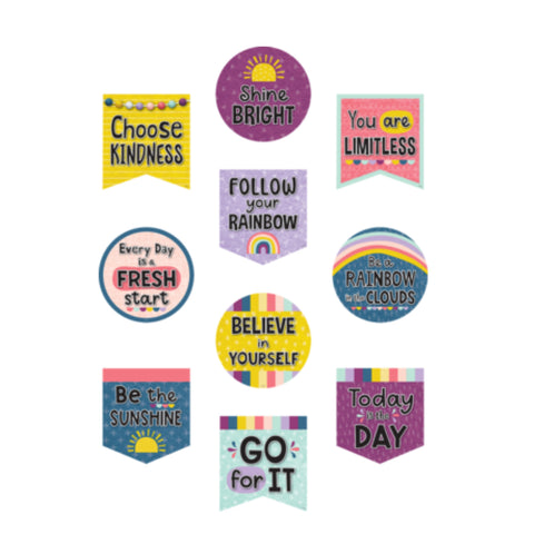 Cutouts: Oh Happy Day Positive Sayings 6”