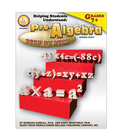 Book: Pre- Algebra Step by Step , grade 7+