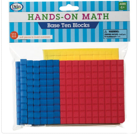 Base Ten Blocks: foam