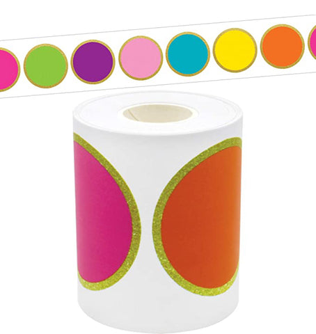 Border: Colorful Confetti Circles Straight (ROLLED/ 50 feet)